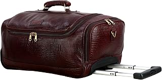 HYATT Leather Accessories Leather 23 Inch Cabin Size Softsided Travel Duffle Bag (C-Brown, L-58 X H-36 X W-26.5 Cm, Weight... Price In India