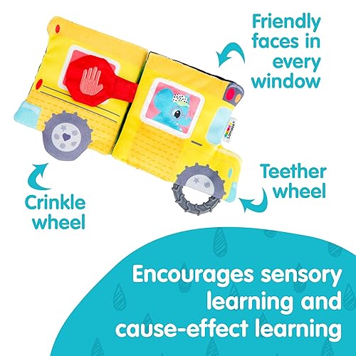 Miniatura 3 de LAMAZE Alfombra de juego para bebés de Accordeon Bus On-The-Go - Incluye imágenes, espejo de bebé, libros arrugados para bebés, juguetes sensoriales