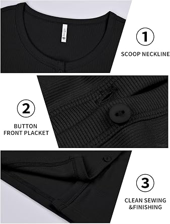 Zengjo Womens Ribbed Long Sleeve Shirt Button Down