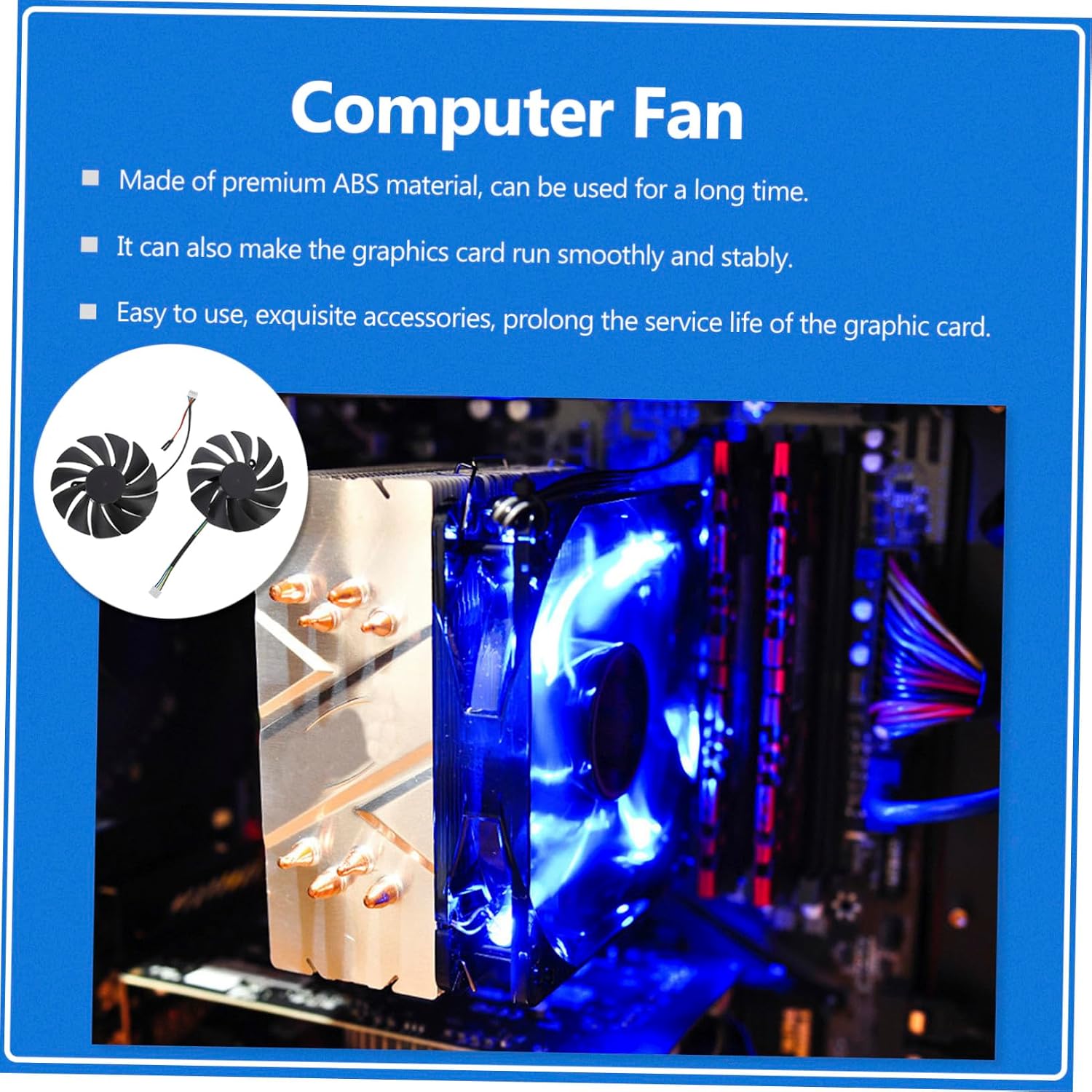 GPU Cooling Fan Compatible with PLA09215B12H Graphics Card Cooler for High-Performance Silent Operation Blades Efficient Heat Dissipation