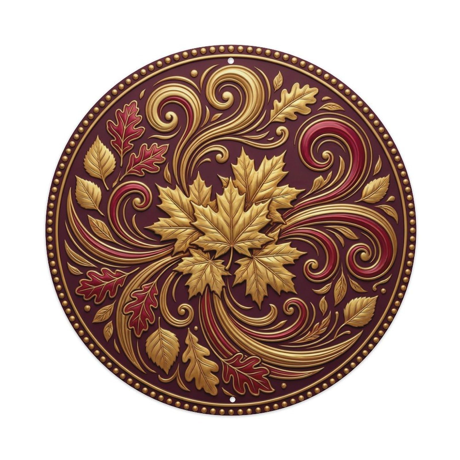 Fyrn Style Metal Tin Sign Vintage Namaste Maple Leaf Transformation Flower Zen Yoga