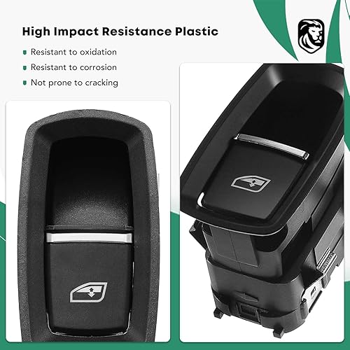 Miniatura 7 de YHTAUTO Interruptor de elevalunas eléctrico delantero o trasero de repuesto para Porsche Cayenne, 911, Panamera, Cayman, 4 pines, interruptor de