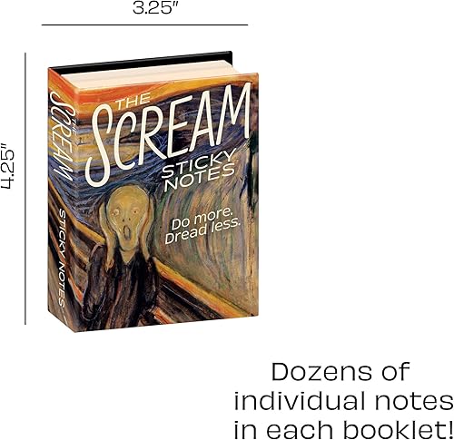 Miniatura 7 de The Unemployed Philosophers Guild Edvard Munch's The Scream Sticky Notes - Cuaderno con temática artística de 3.25 x 4.25 pulgadas con notas