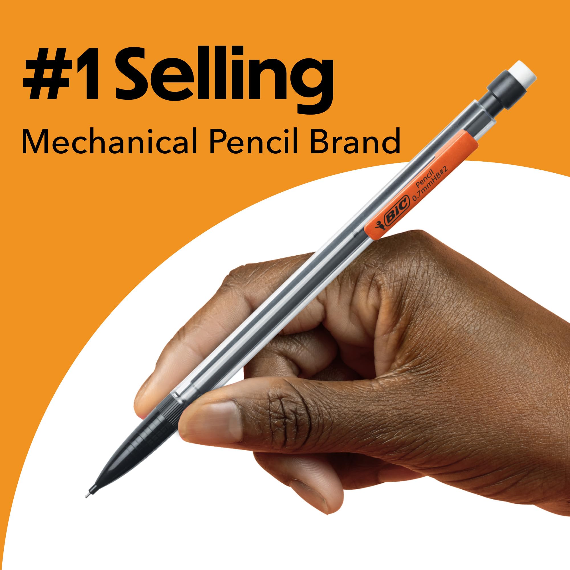 BIC Matita meccanica Xtra Smooth, punta media da 0,7 mm, ricaricabile e retrattile, confezione da 240 pezzi con fusti di colori assortiti