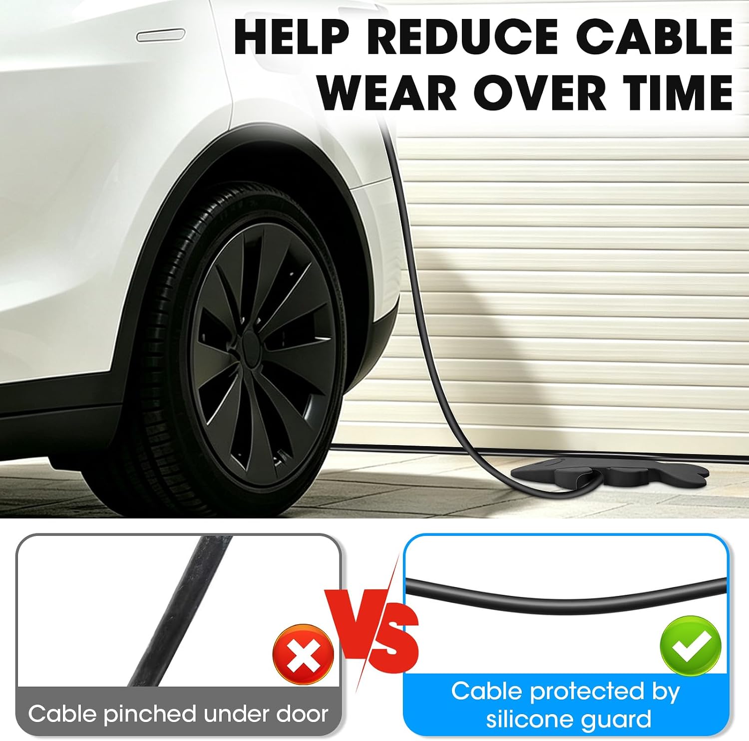 Haldane EV Charger Cable Protector for Garage Door