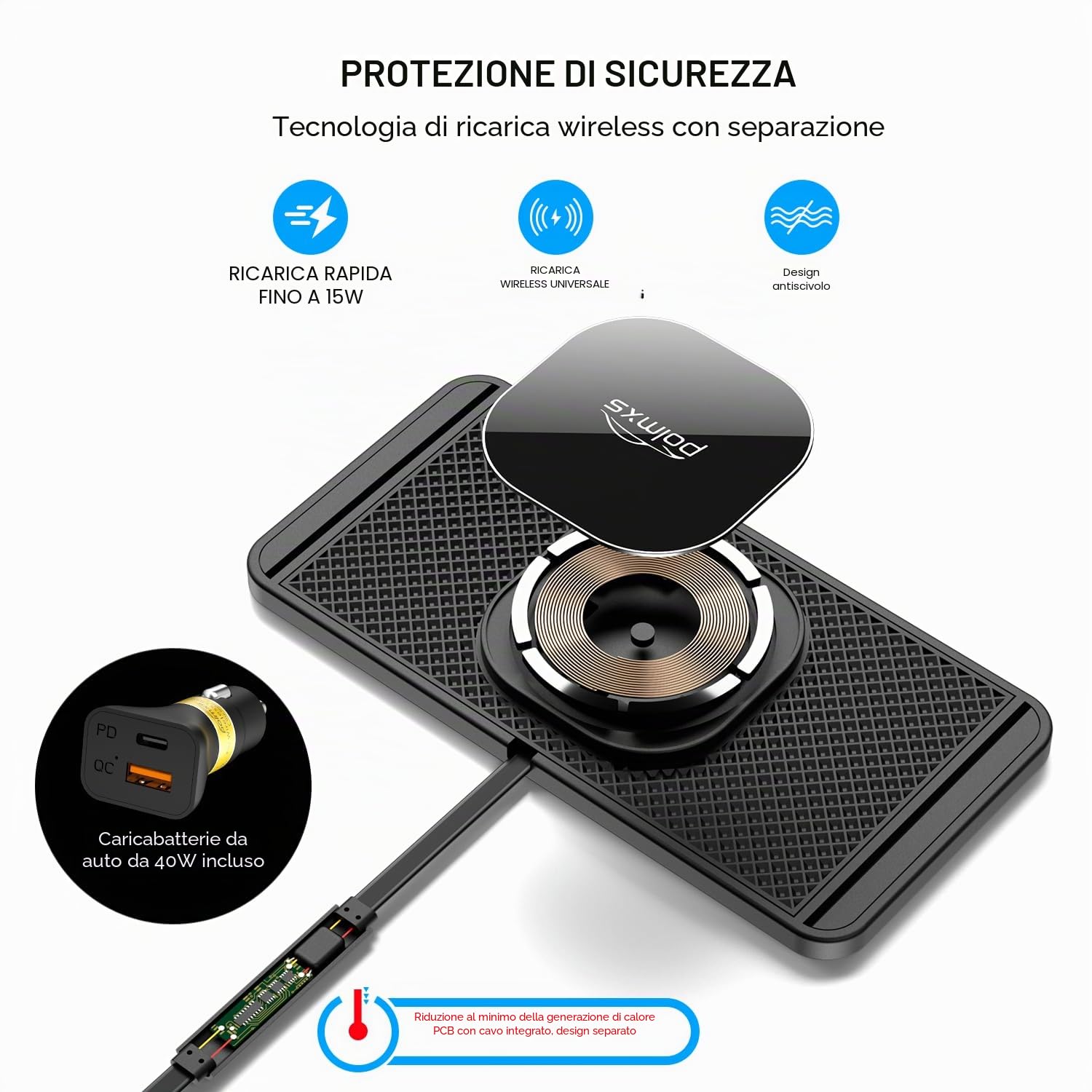 Caricatore Wireless Magnetico MagSafe 15W Con Adattatore USB-C Per IPhone 15/14/13/12 E AirPods – Bianco! - 2