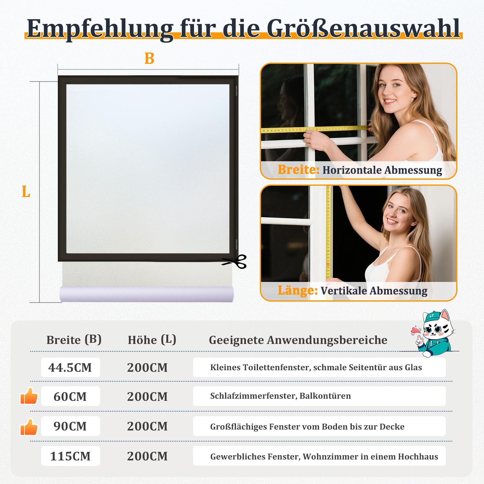 Lifetree Lámina opaca para ventana de cristal esmerilado con adherencia estática, 60 x 200 cm, protección de privacidad sin pegamento, lámina para ventana, protección UV y privacidad mate, para casa o