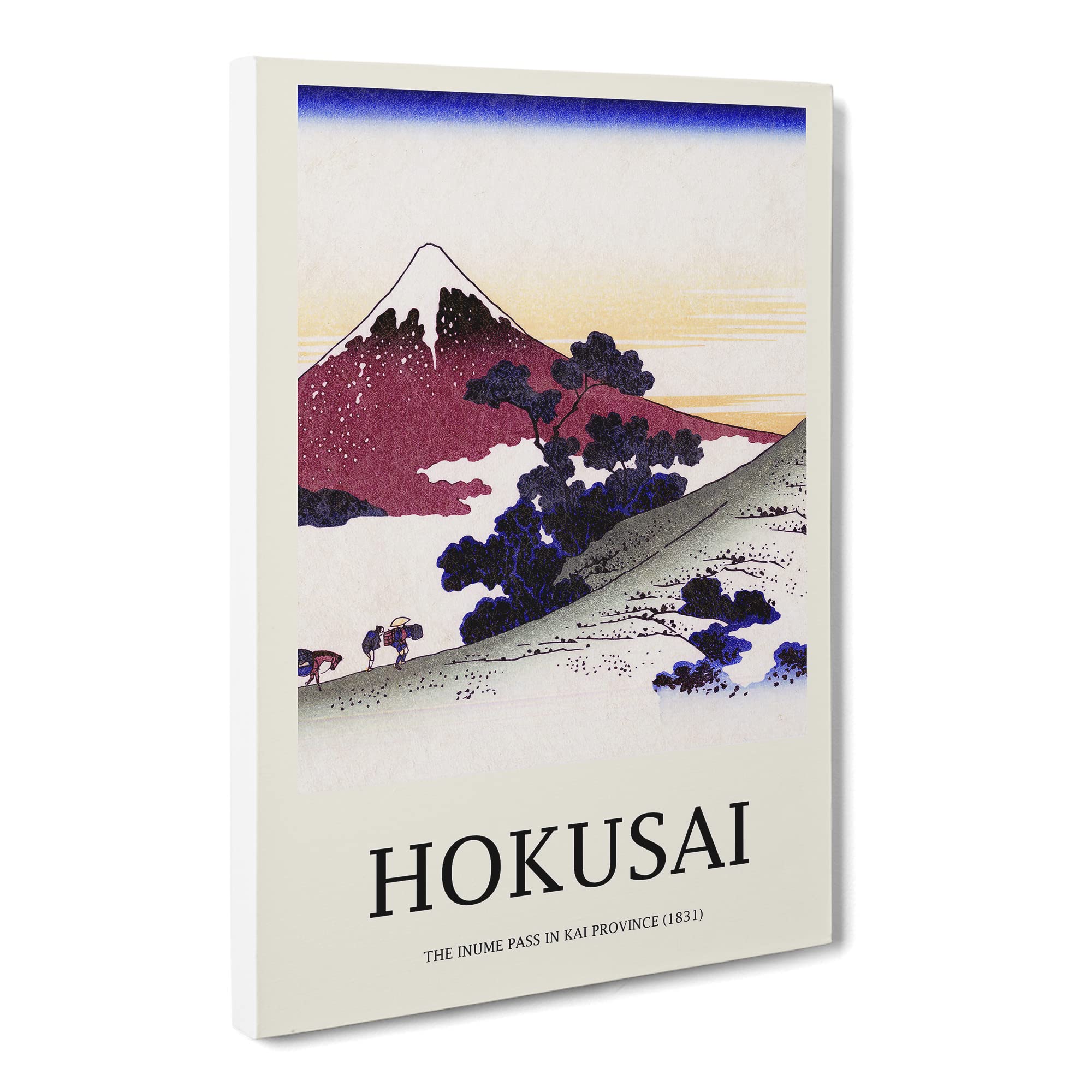 Inume Pass In The Kai Province By Katsushika Hokusai Canvas Print, Mixed, 25L x 50W cm