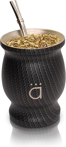 Miniatura 10 de Kalmateh Yerba Mate - Juego de calabaza tradicional y moderna, incluye popote de filtro Bombilla y cepillo de limpieza, acero inoxidable de doble