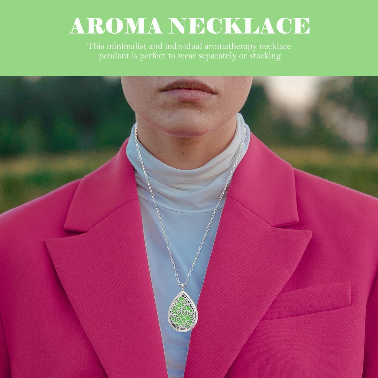 PACKOVE 1 Unidades aromaterapia collar collar n para niños un difusor en forma de corazón colgante de elegante colgante de moda decorar