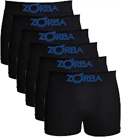 Kit 6 Cuecas Boxer Algodão Sem Costura Infantil ZorbaMeninos
