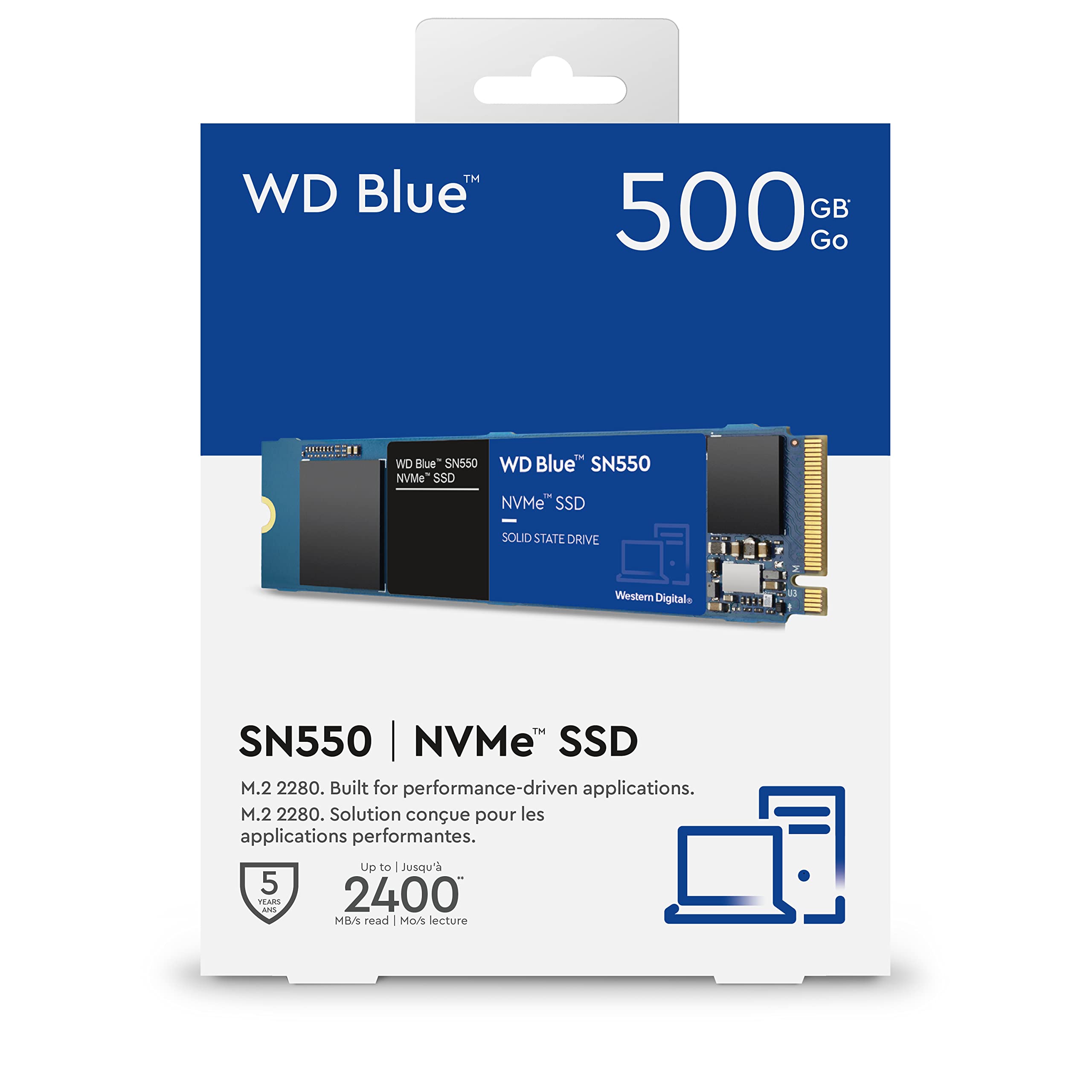 WD Western Digital Blue SN550 NVMe M.2 500 GB PCI Express 3.0 3D