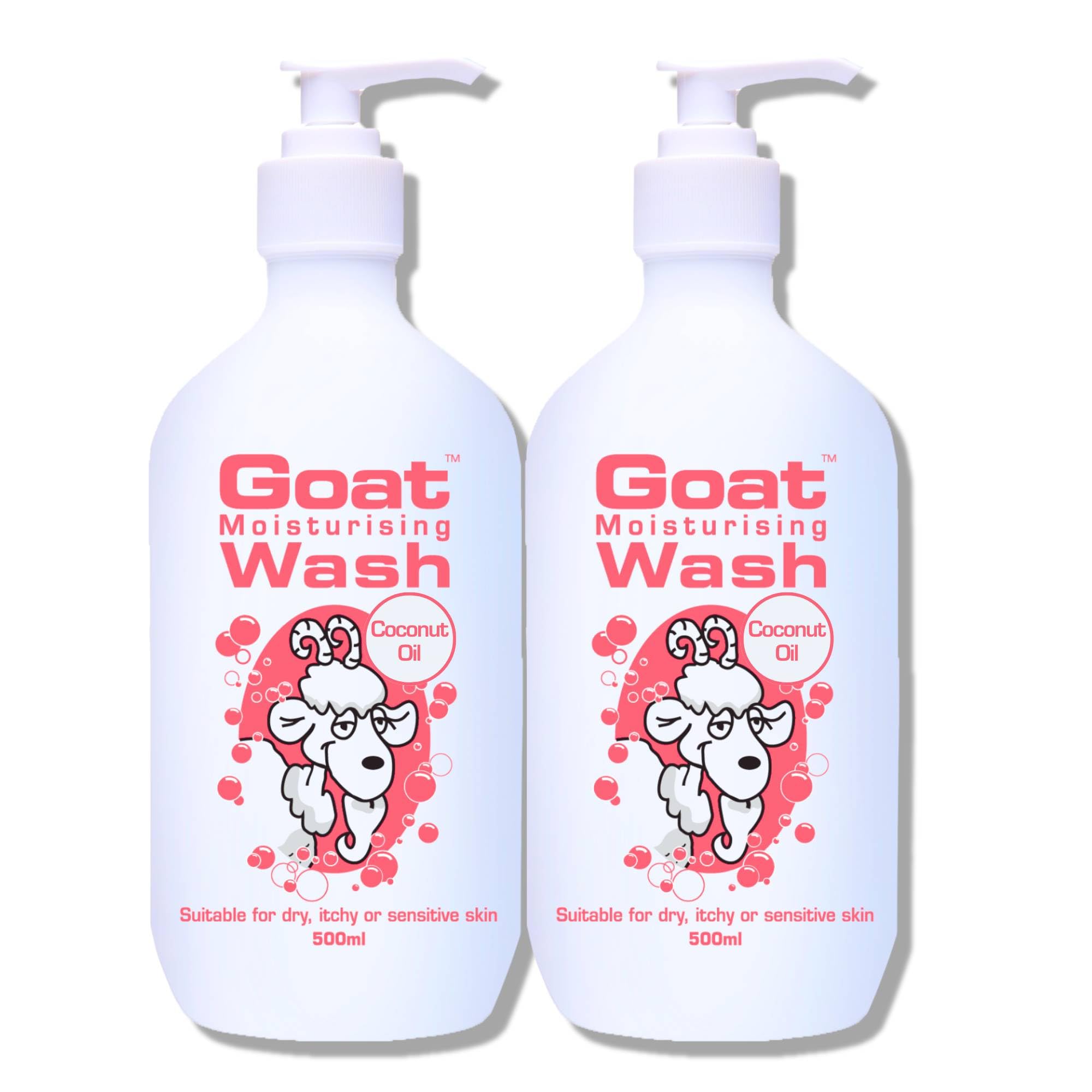 Goat Milk Soap Moisturizing Body Wash Value Duo Pack 16.9 oz - Body Wash to Revive your Skin - Coconut Oil