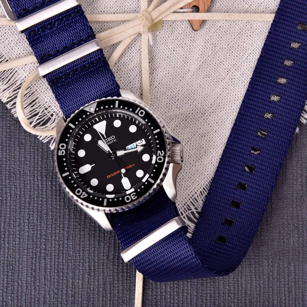 Miniatura 7 de Ritche Correa de reloj de nailon balístico militar con hebilla pesada de 0.709in, 0.787in, 0.866in, correas de reloj de nailon prémium para hombres