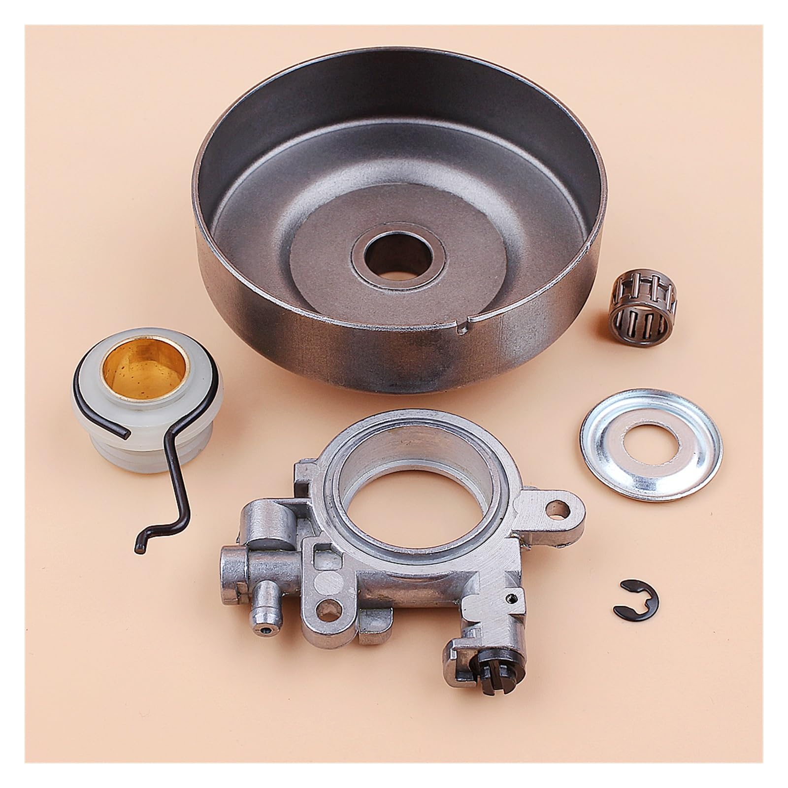 Kit de engranaje de tornillo sin fin de bomba de aceite de cojinete de tambor de embrague de 3/8 "7T for Stihl 029 039 MS290 MS310 MS390 MS311 MS391, piezas de motosierra, herramientas de jardín