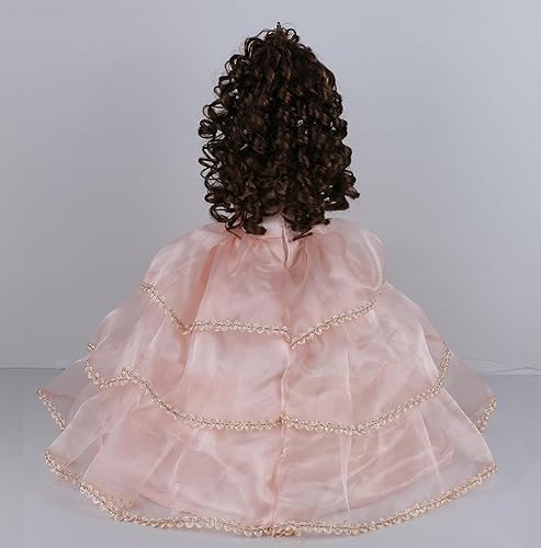 Miniatura 4 de KINNEX COLLECTIONS SINCE 1997 Muñeca paraguas de quinceañera de porcelana de 18 pulgadas (membrillo anos)  KB18724-29B  (rubor)