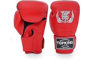 Top King Super Air Breathable Leather Gloves For Muay Thai