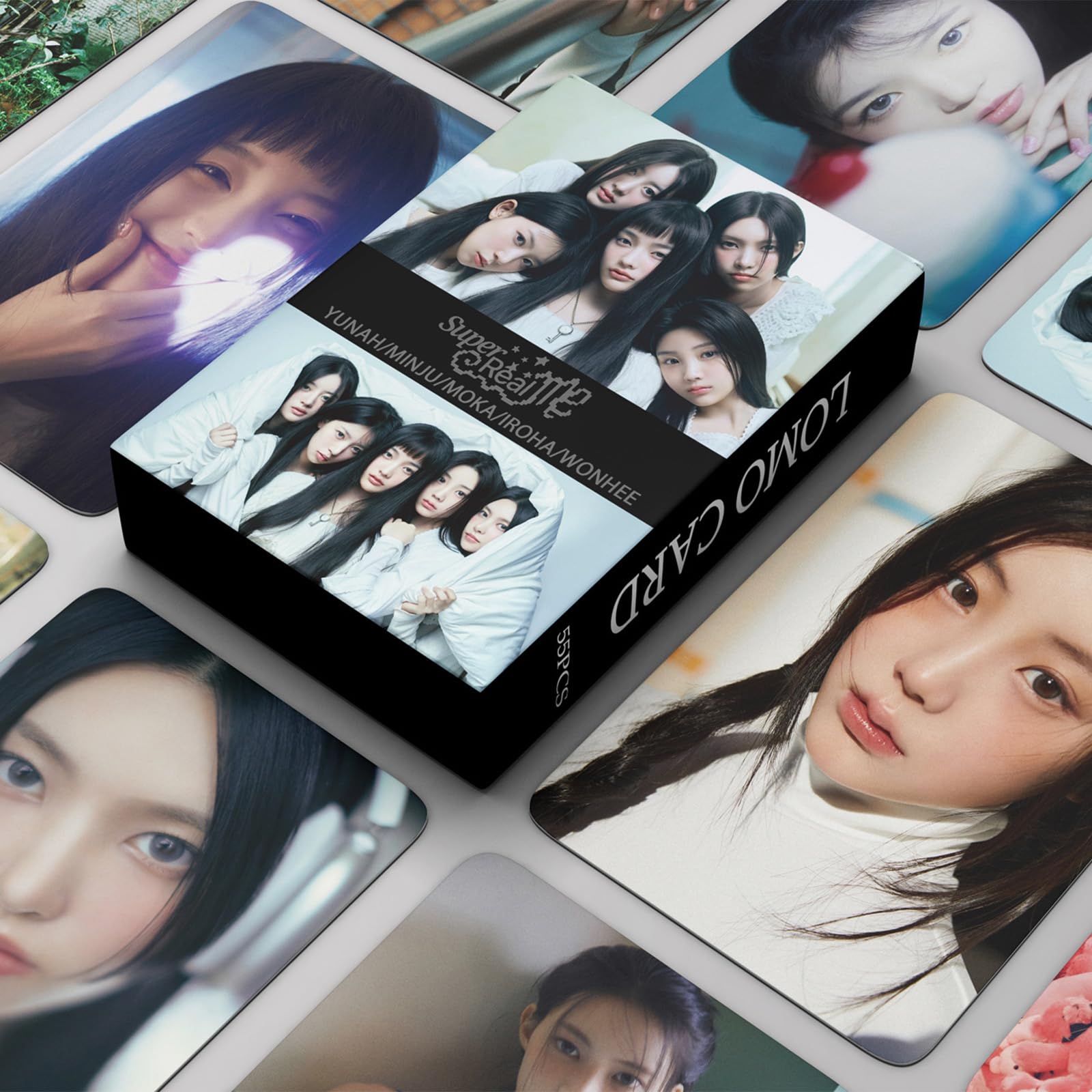UENXRXE Korea Illit Photocards,55Pcs Illit Lomo Cartes,Korea Photocard