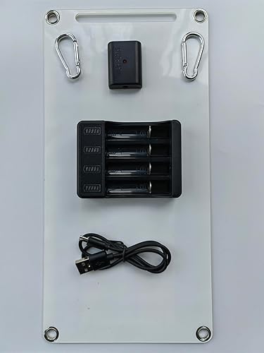 Miniatura 5 de HUYINGC - Cargador de energía solar con panel solar portátil de 6 vatios para baterías recargables de 1.2 V AA y AAA Ni-MH Ni-CD para el hogar, y