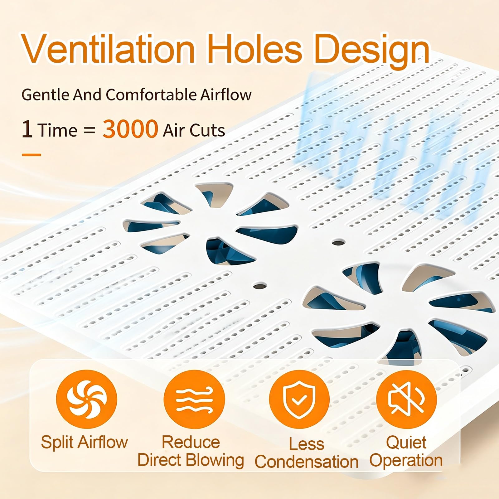 Deflettore Climatizzatore Pavimento, PP 45-56cm, Regolazione Aria 270° | Paravento Condizionatore Estensibile, Pannello Forato con Fissaggio Adesivo, per Unità Verticali Domestiche