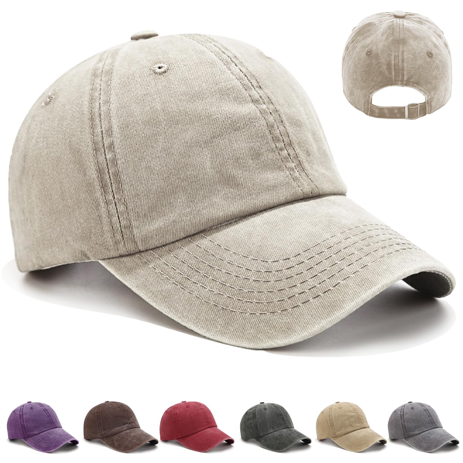 CWENDANER Casquette Baseball 100% Coton - Anti-UV, Réglable, Respirante, Pour Hommes Et Femmes, Sport Et Quotidien (54-58 Cm)