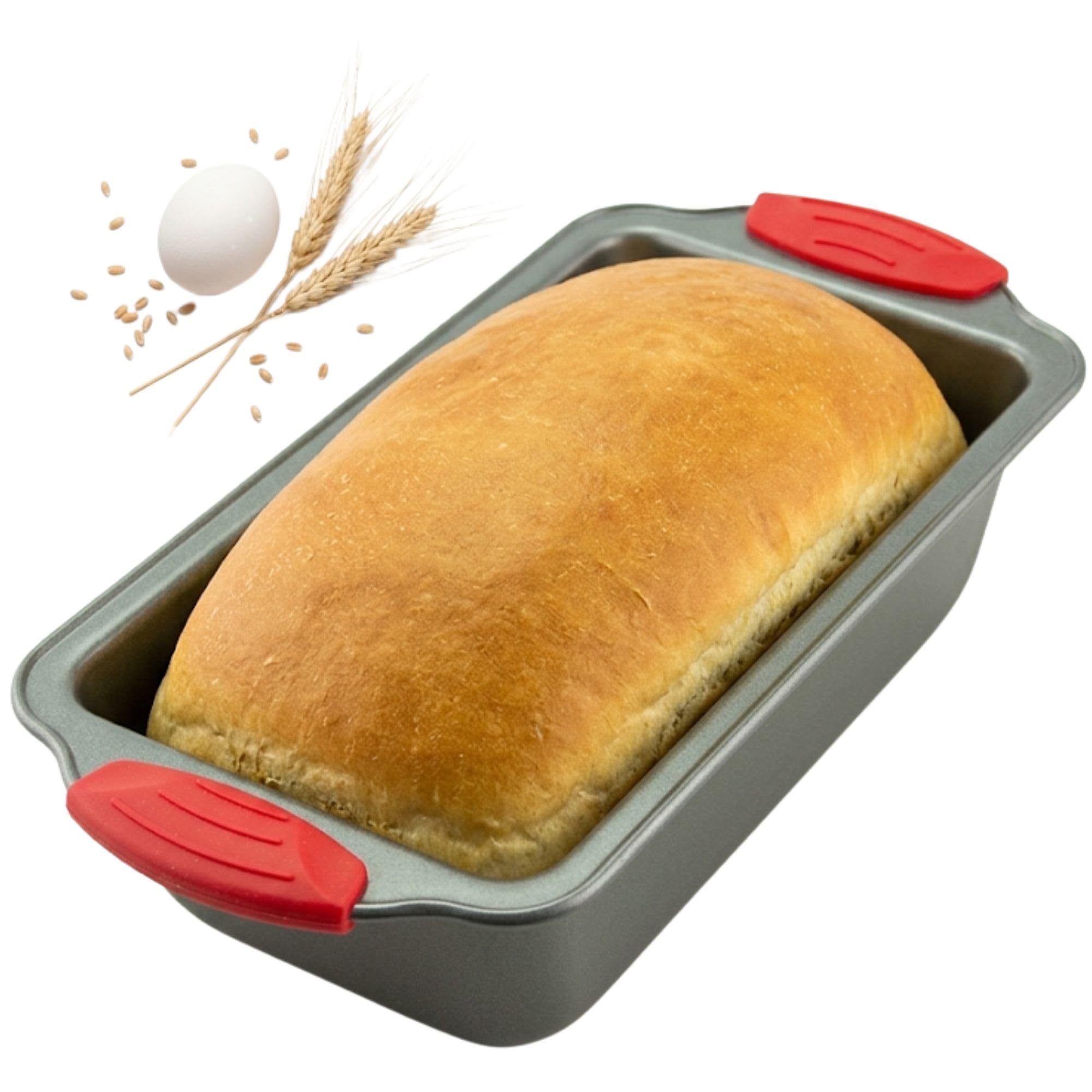 Boxiki Kitchen Bread Pan for Baking, Premium Loaf Pan, Made of Nonstick Steel, Professional Baking Pan with Silicone Handles (Non Stick Steel)