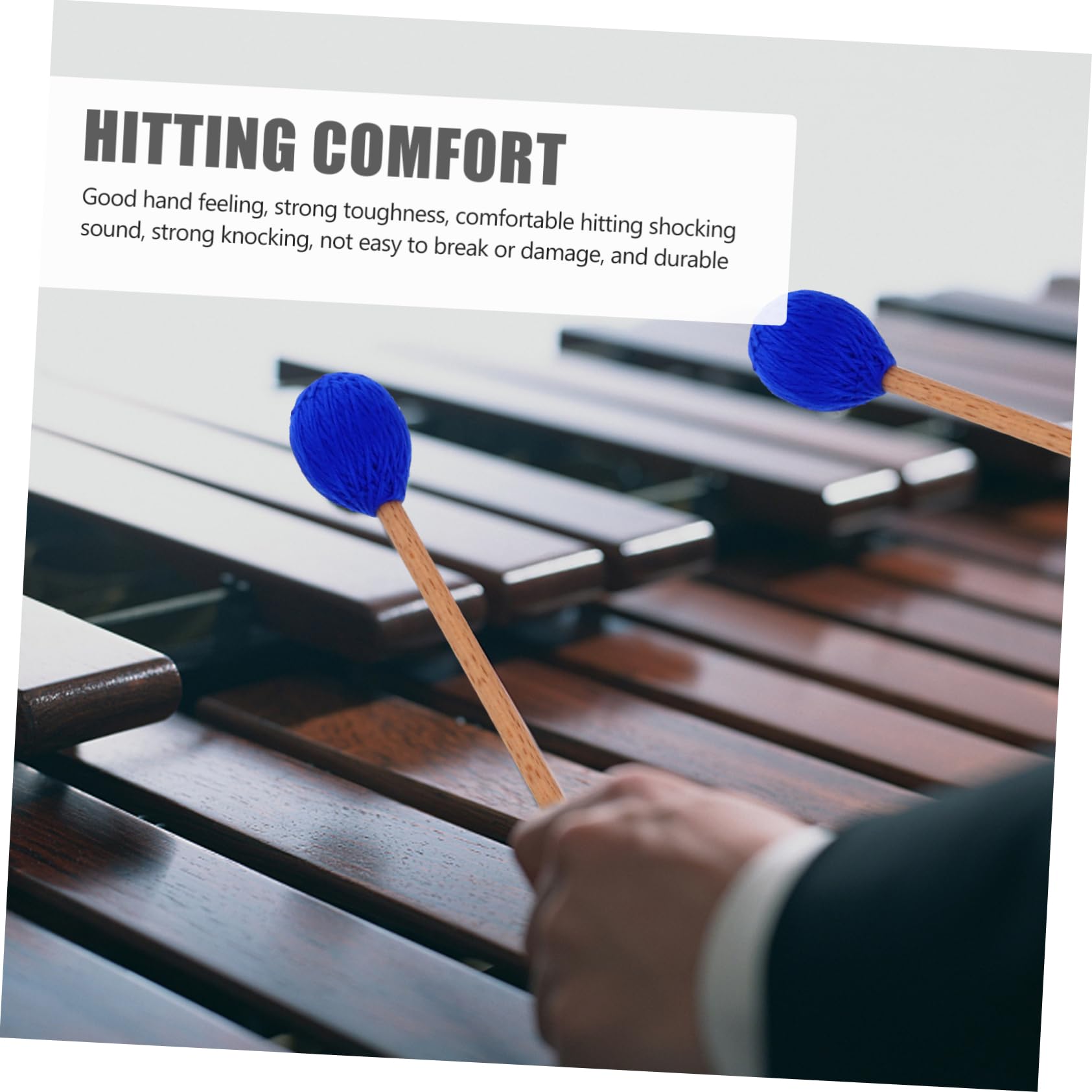 TOYANDONA 3paires Maillet De Marimba Avec Manche Érable Pour Xylophone Et Glockenspiel Accessoire De Percussion Avec Tête Pour Musiciens Débutants Et Professionnels