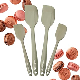 StarPack 'Scrape & Stir' Silicone Spatula Set (4 Pcs) - Heat Resistant S...