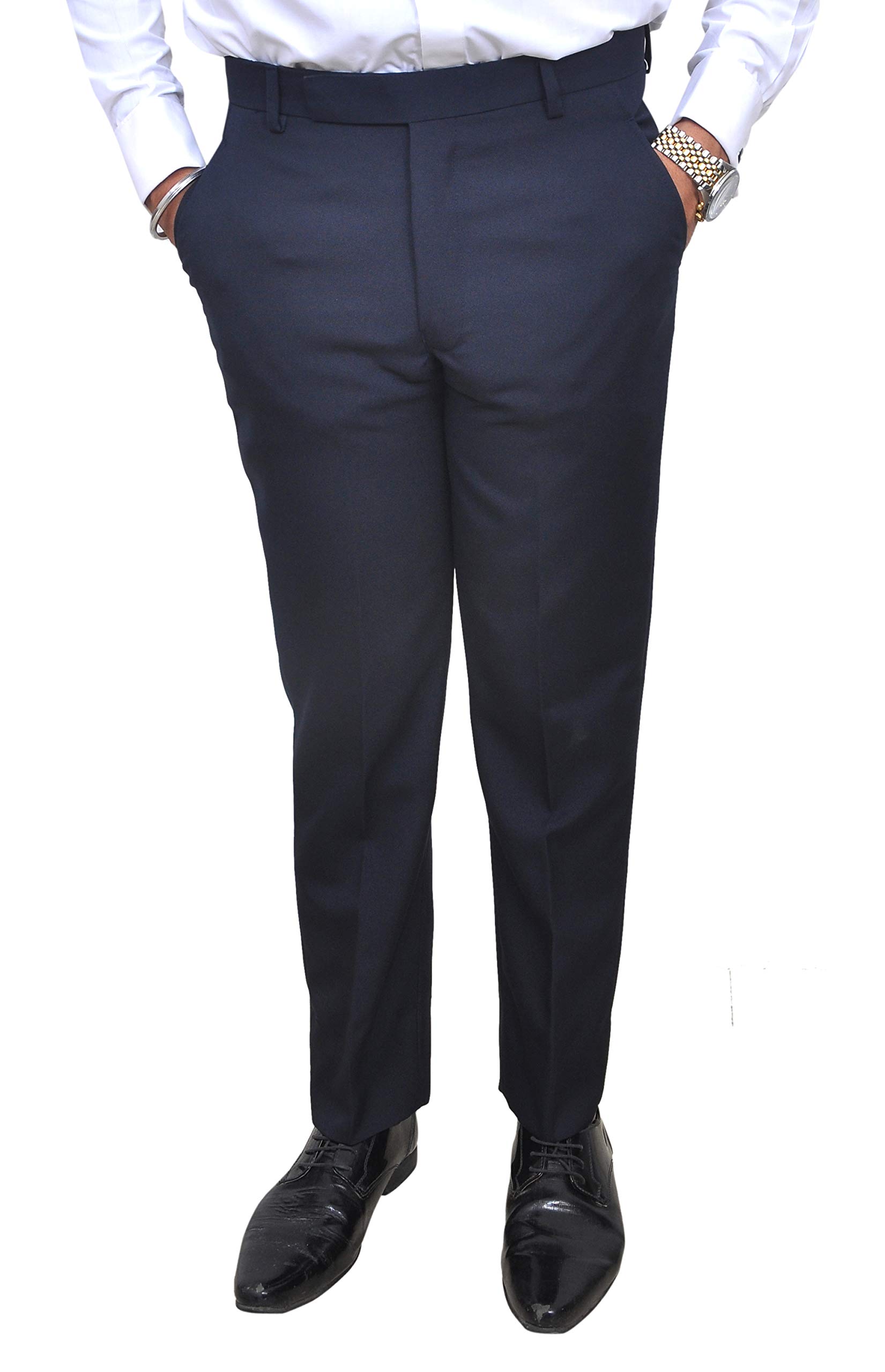 RISANI Men's Regular Fit Two Piece Wedding Bandhgala Jodhpuri Prince Suit (Blue)-44 1