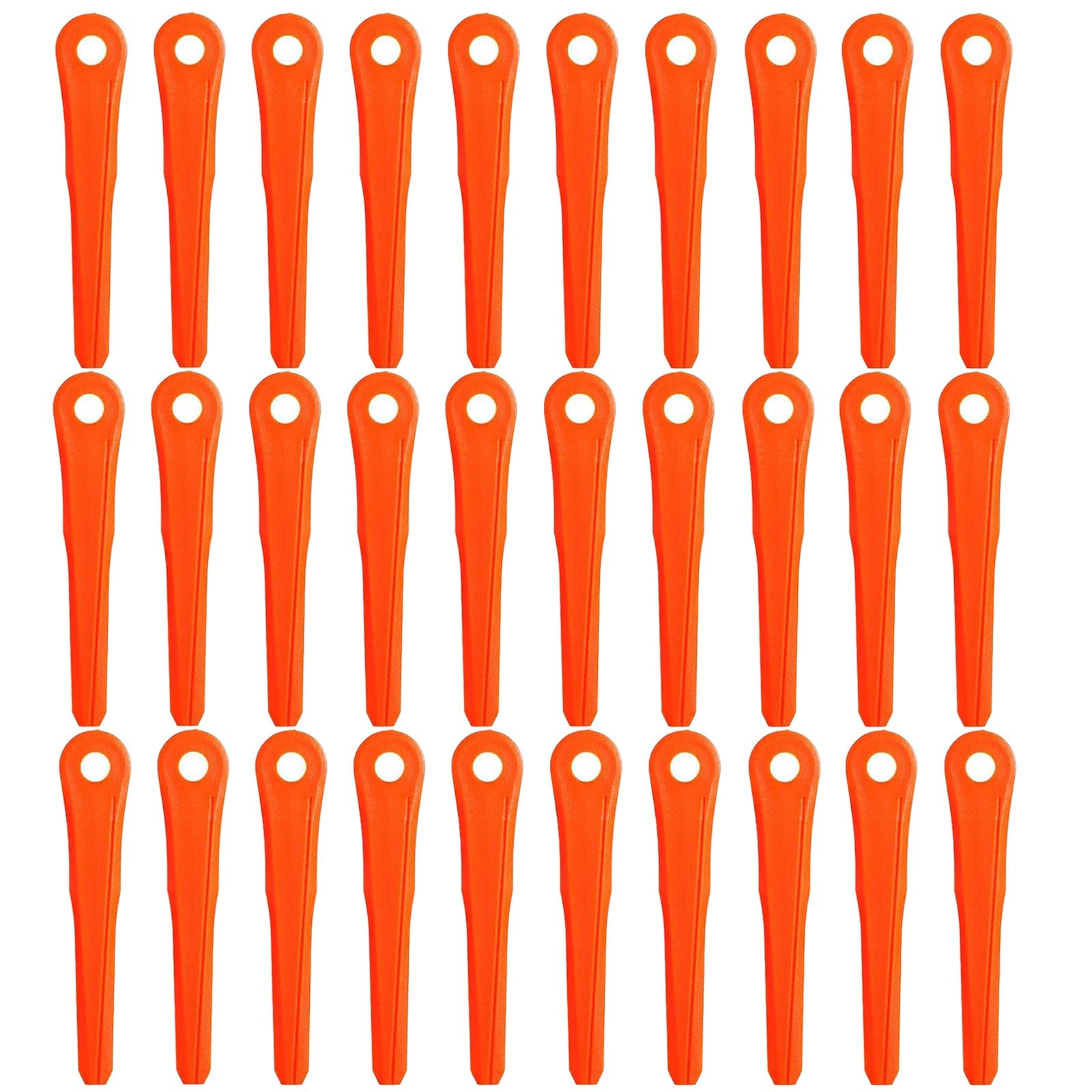 Chuancheng Paquete de 30 cuchillas de plástico 4002 007 1000 para cabezales de recortadora Stihl Weed Eater Blade Polycut 6-2, 6-3, 7-3, Polycut 28-2, 48-2, 47-3