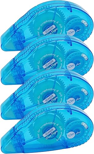 Cinta adhesiva de doble cara, rodillo adhesivo para álbumes de recortes, para manualidades, tarjetas y álbumes de recortes, 0.3 x 360 pulgadas, Azul