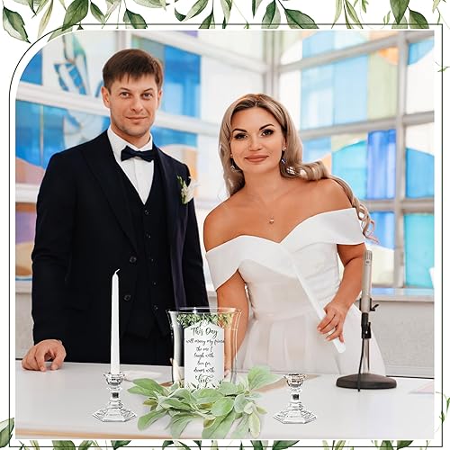 Vista 76 de Irenare Unity - Velas con soporte para ceremonia de boda, accesorios de decoración de boda, portavelas de cristal, vela para eventos formales