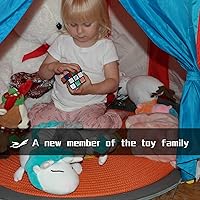 Vista 4 de Almohada de cuello de dragón suave en forma de U, almohada de viaje de anime de felpa para regalo de Navidad y cumpleaños