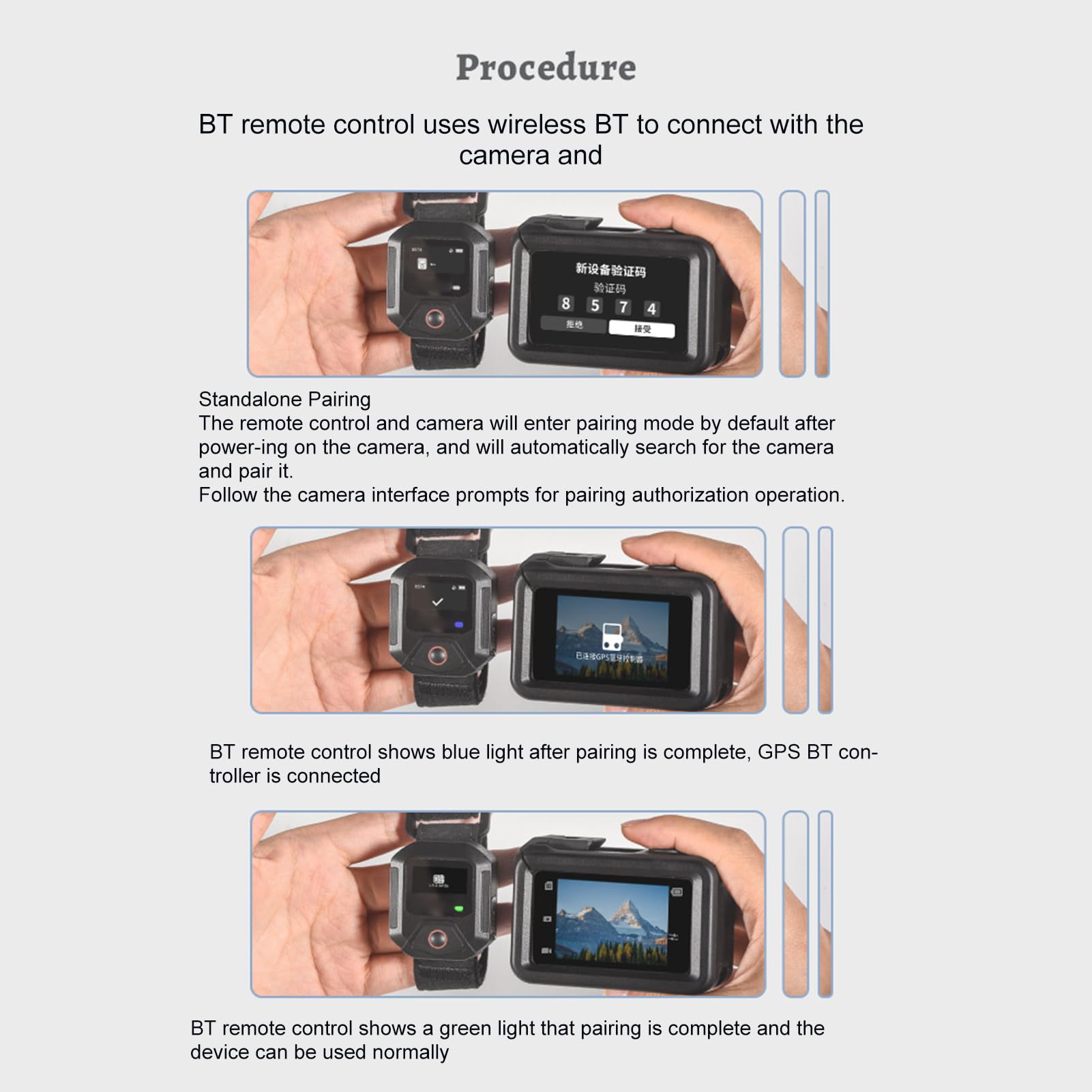 Télécommande GPS pour Caméra Sportive, Contrôle à Distance 25 M for X5 X4 X3