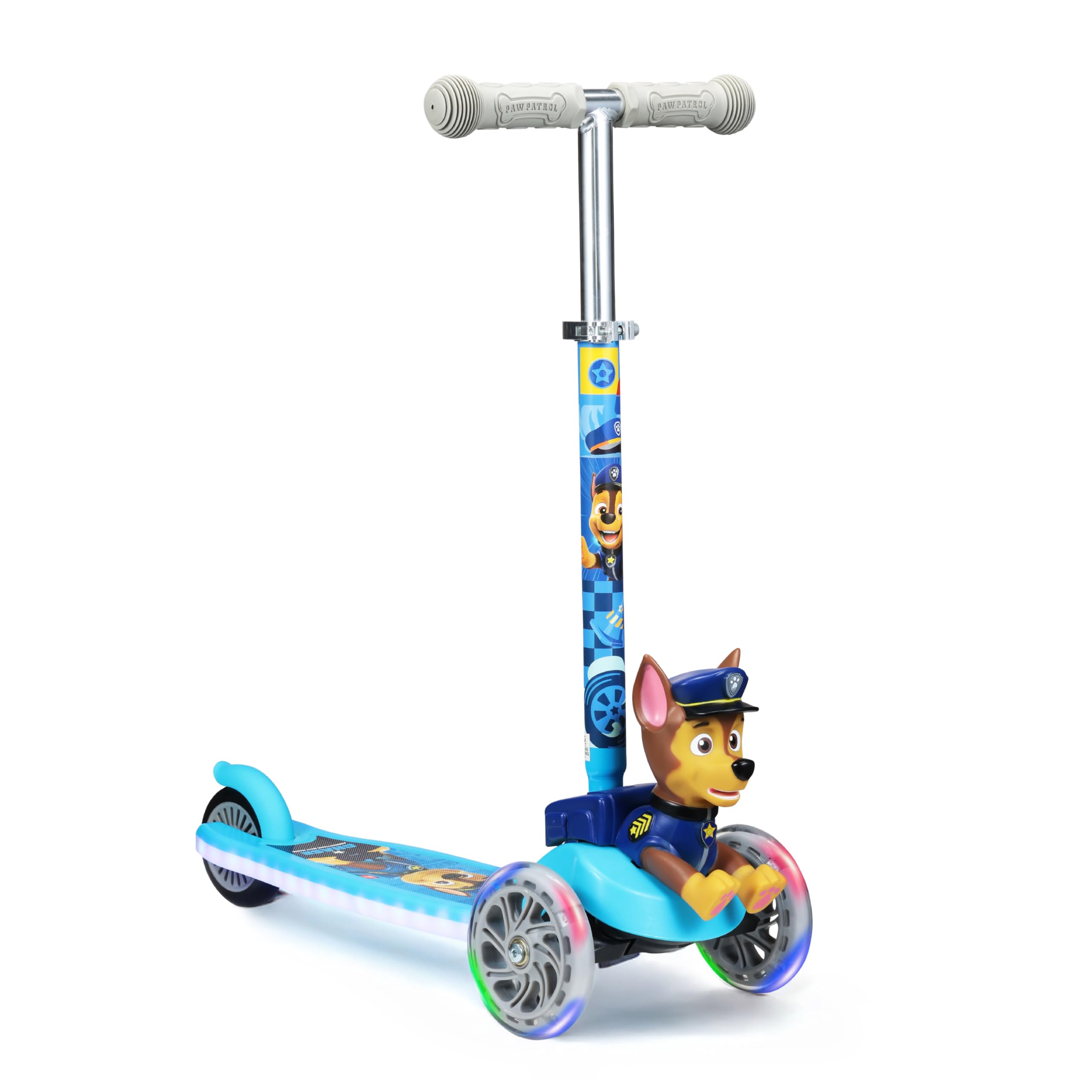 3D Kick Scooter for Kids, Self-Balancing 3 Wheeled Light Up Scooter with Extra Wide Anti-Slip Deck, Rear Brake, Lean to Steer, Lightweight Design, for Kids 3 and up, 75 LB Limit