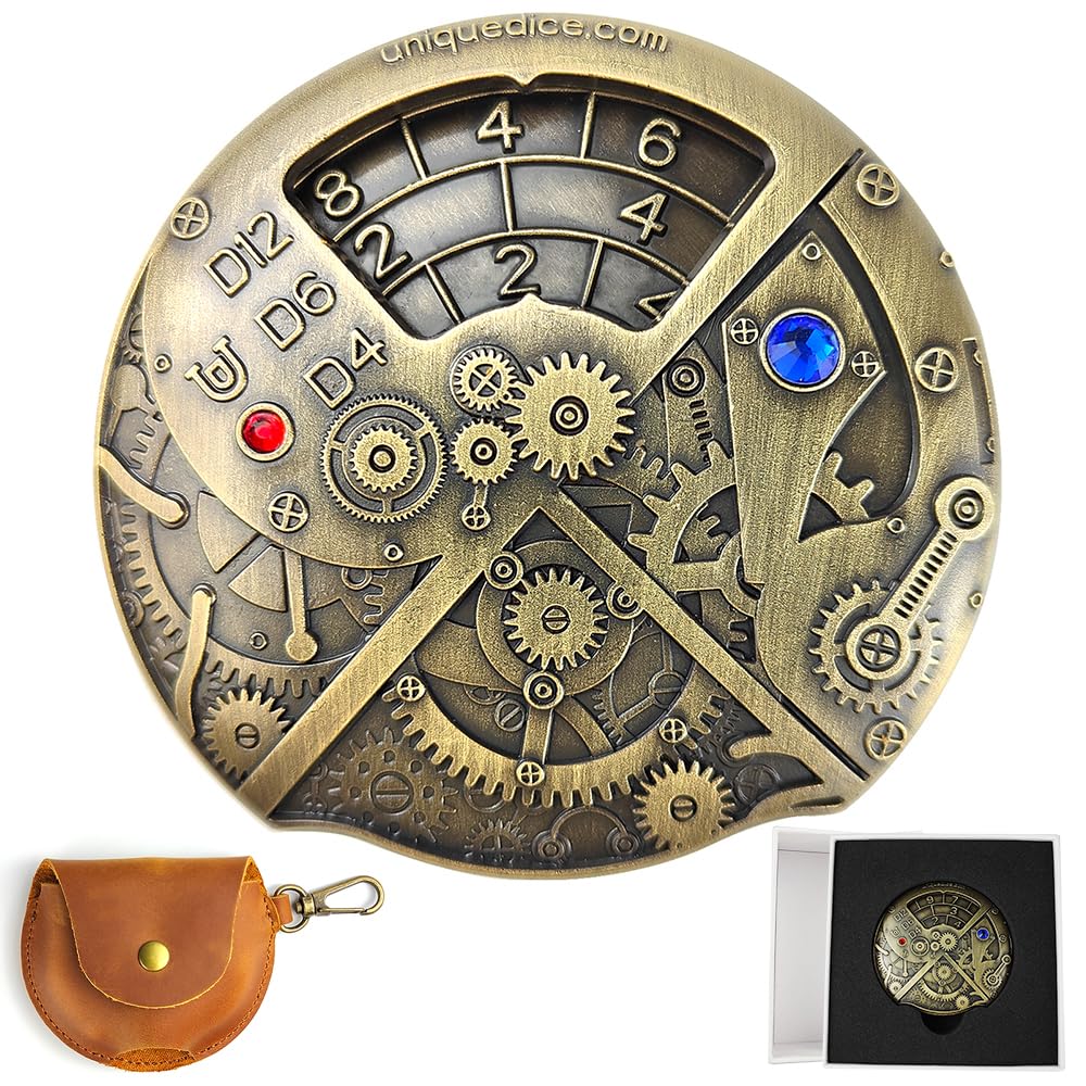 Dados únicos de Metal Ruleta Spinner para Dungeons and Dragons DCC DND Gifts Pocket Coin Theme Role Playing Gadget