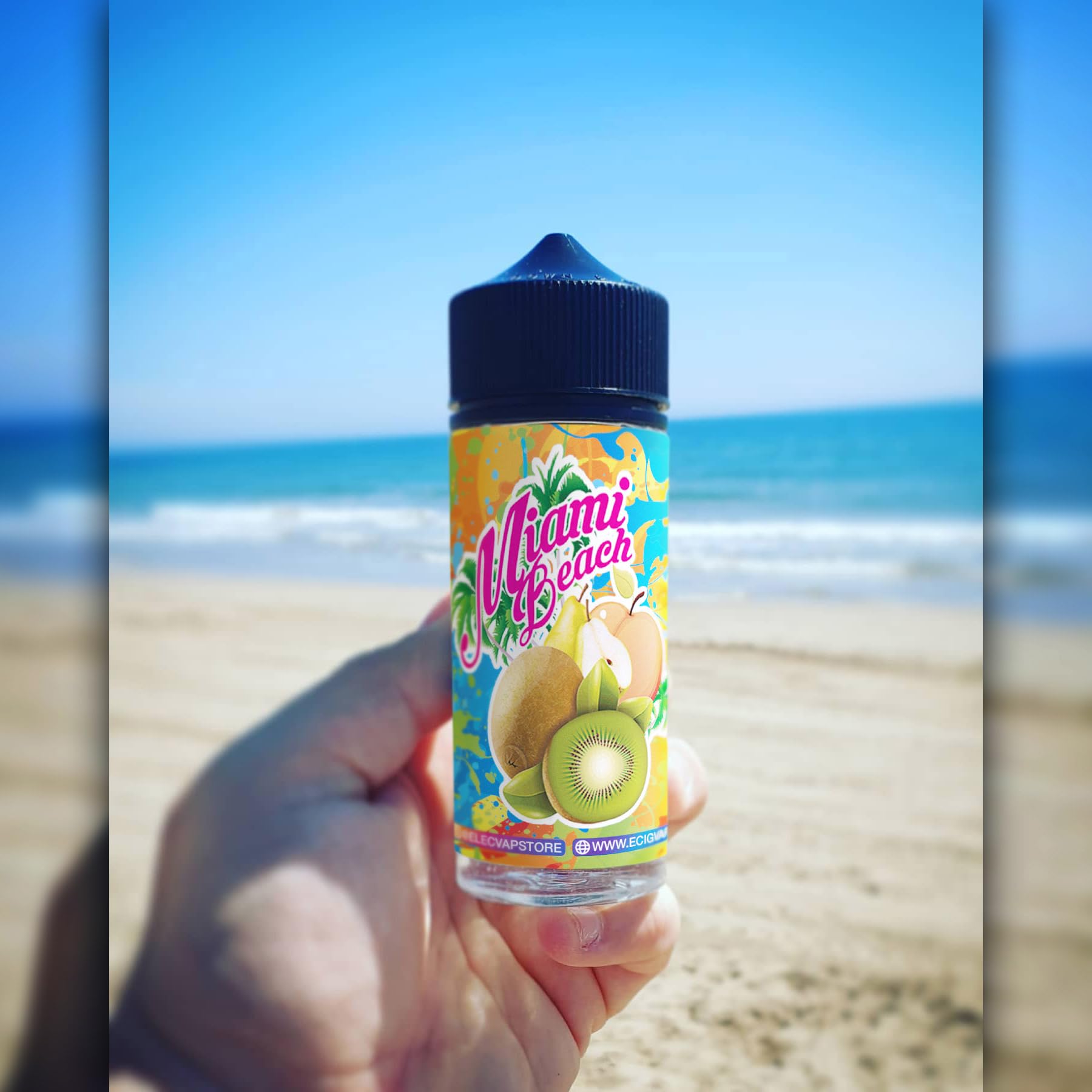 E Liquide MIAMI BEACH PAR ElecVap - Sans Nicotine NI TABAC- Format TPD 50  ml boteille 60ml - 0MG Nicotine - E Liquide pour cigarette lectronique - E  Liquide vapoteuse : Amazon.fr: High-Tech