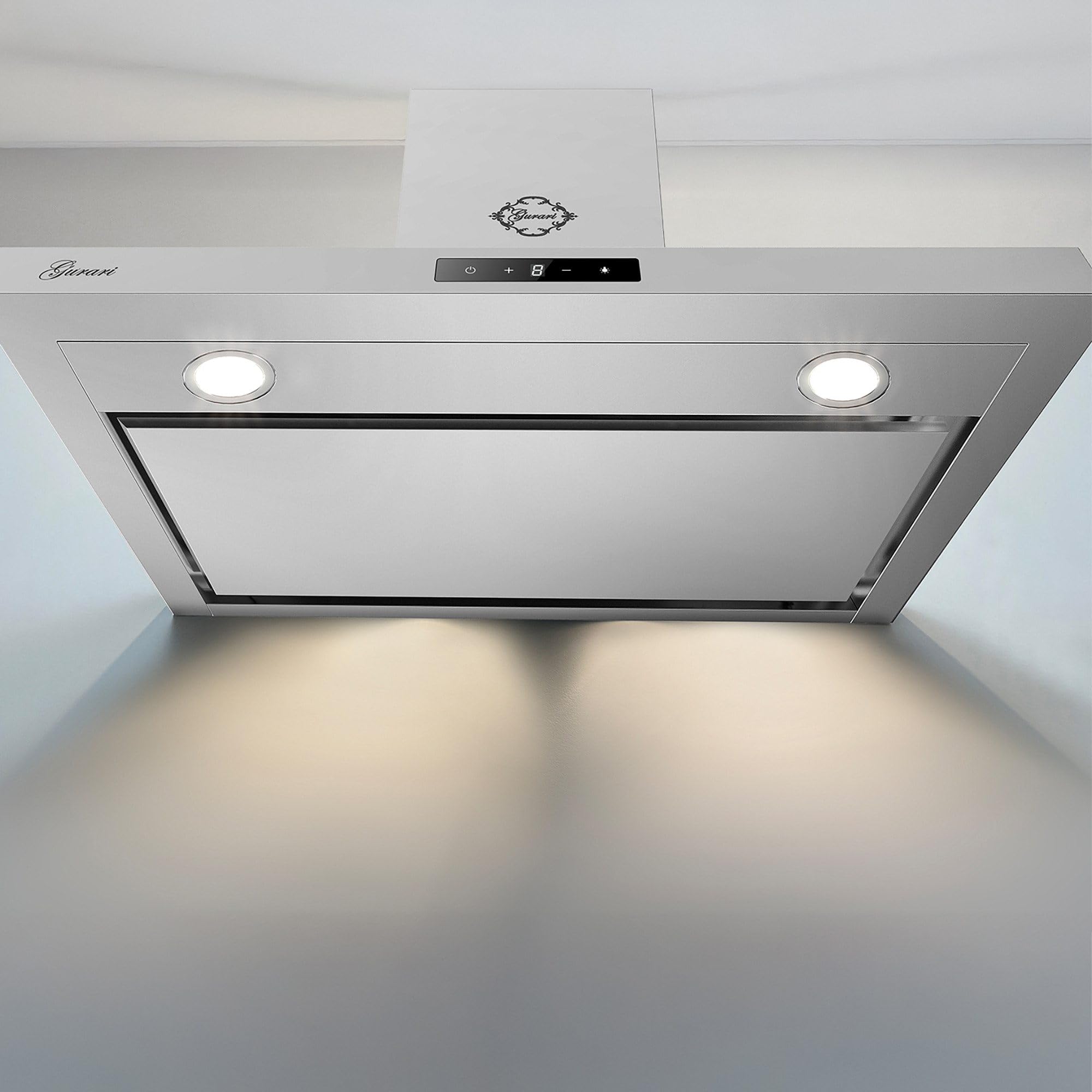 Gurari GCH E 818 X - Fornello elettrico a gas in acciaio inox, 90 cm, 126 l, gas naturale, 4 Kw WOK, autopulente + cappa aspirante 90 cm, CH 5001, 1000 m³/h