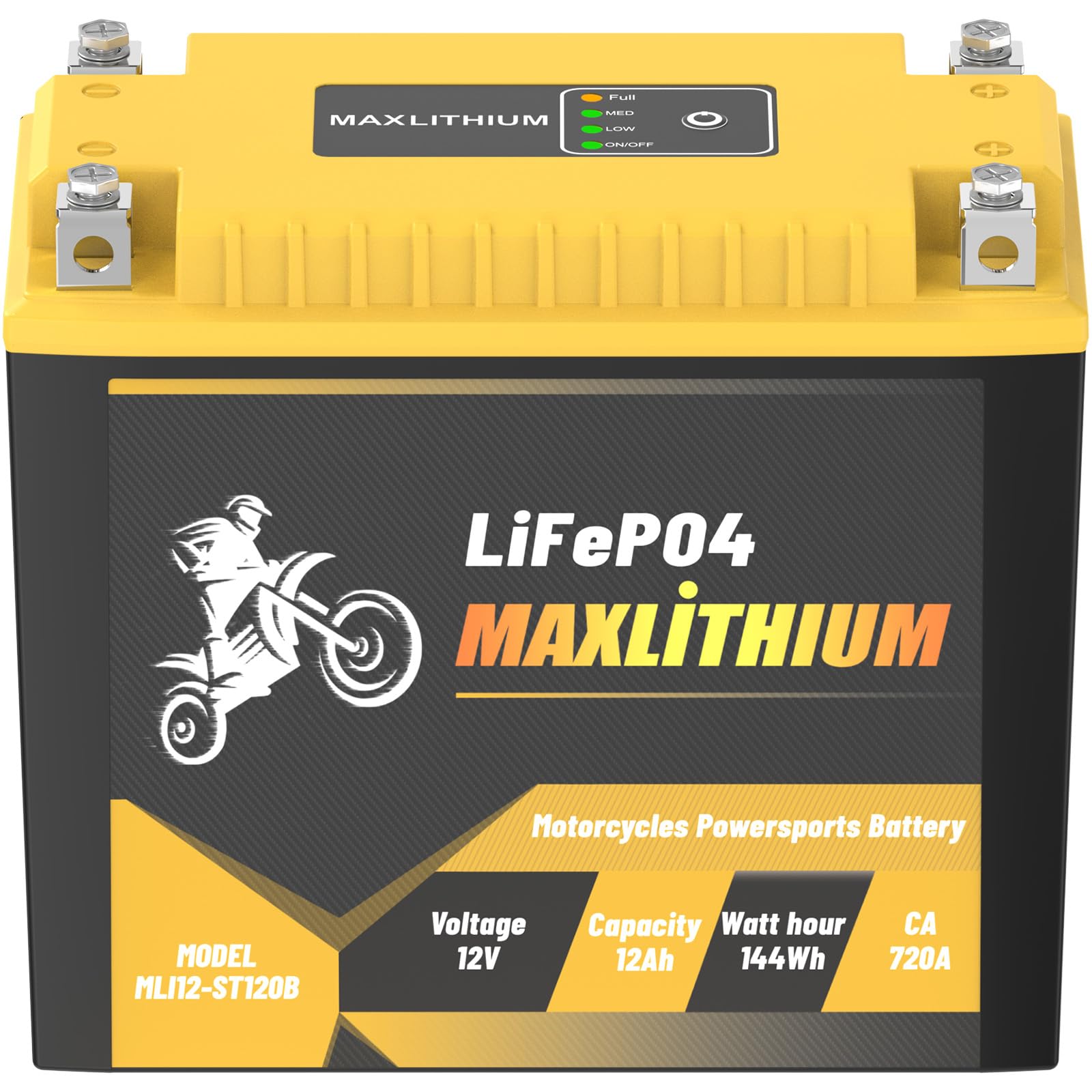 YTX20L-BS/YTX20-BS 12V 12Ah 720A Lithium Powersports Battery with Smart BMS, YTX20H-BS/YTX20HL-BS, Compatible ATV, UTV, Moped, Snowmobile, 4 Wheeler, Lawn Mower, and Generator Battery, motorboat