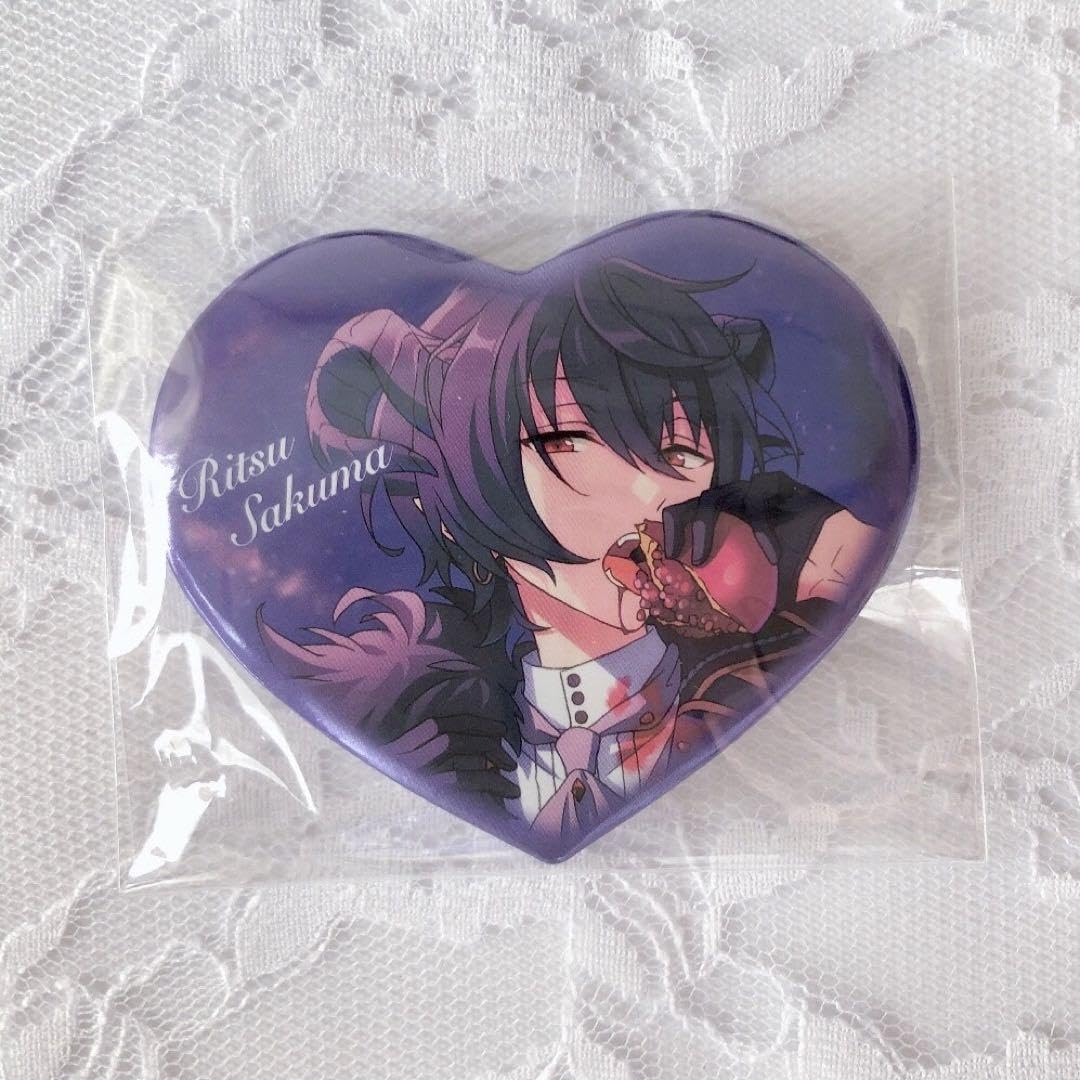 朔間凛月　悪魔の館　ハート缶 朔間凛月 ハート缶バッジ 悪魔の館 【公式通販】