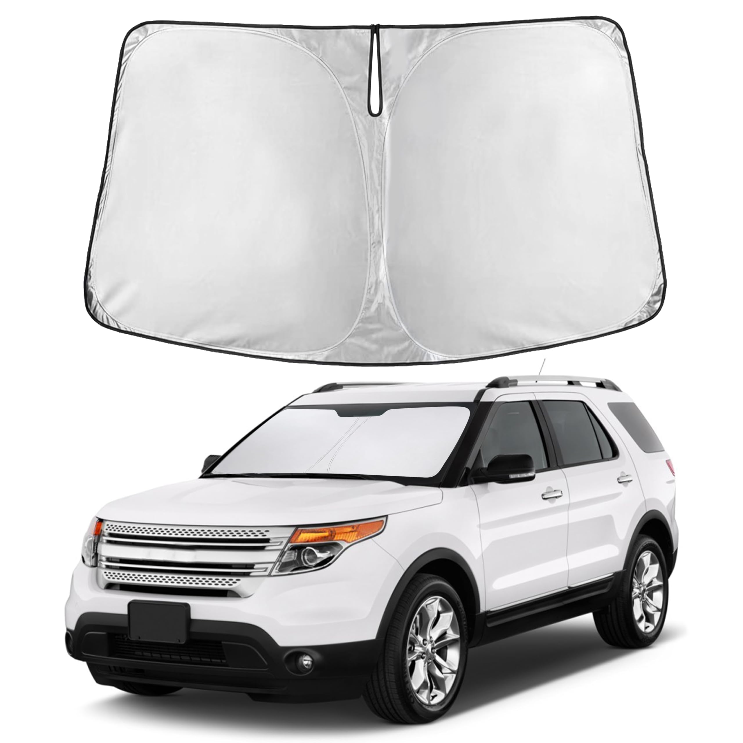 EcoNour Windshield Sunshade Compatible for Ford Explorer 2011-2018 2019