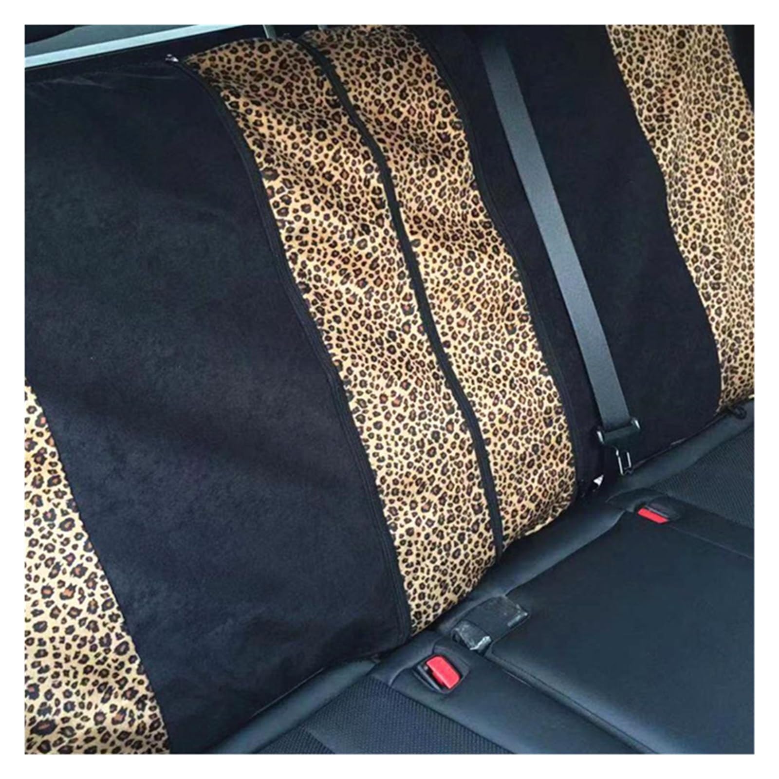 Housses Siège Voiture Housse de siège de Voiture en Peluche imprimé léopard Protecteur Universel de Coussin de siège d'hiver de Voiture。 Protection Siège
