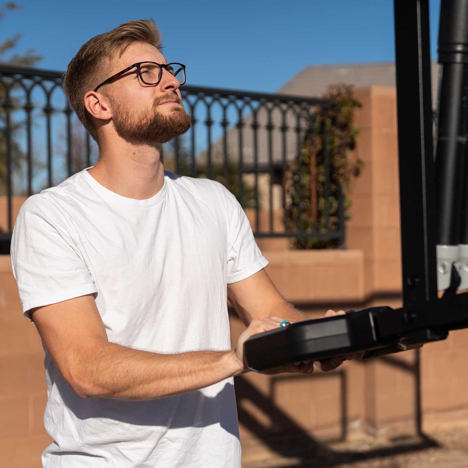 Lifetime 72" Mammoth Deluxe In-Ground Basketball Hoop, Mammoth Lift Adjustable Height, Tempered Glass Backboard Bolt Down System