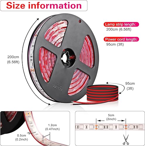 Miniatura 2 de ST.MARY TINO Tira de luces LED marinas, 12 V, 6.56 pies, IP68, impermeable, luces LED subacuáticas, luz interior de barco, luces de cubierta de