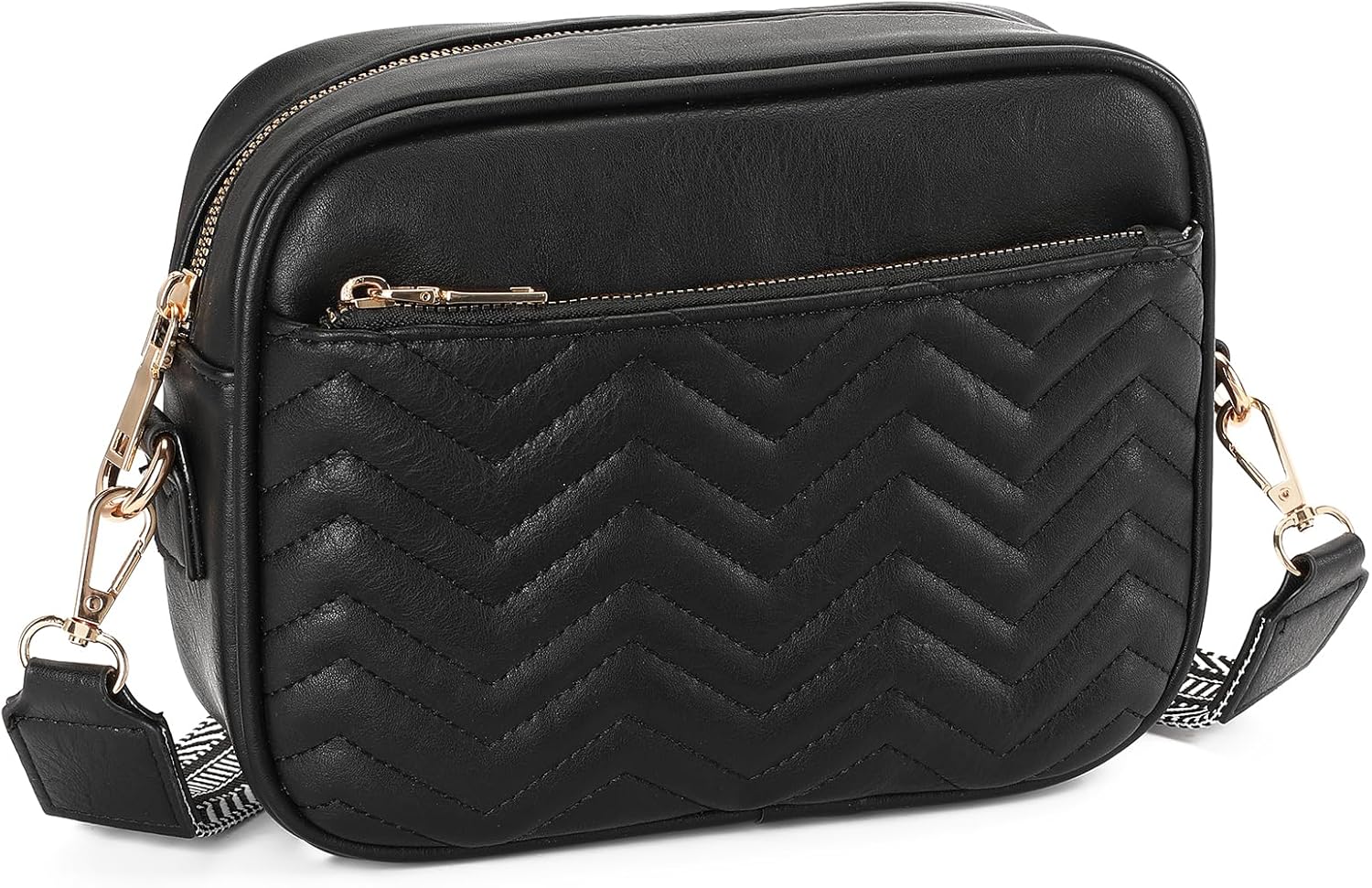 GAEKEAO Small Crossbody Bags for Women Vegan Leather Wide Strap Trendy Design Camera Bag Purse Shoulder Handbag Travel - Image 8