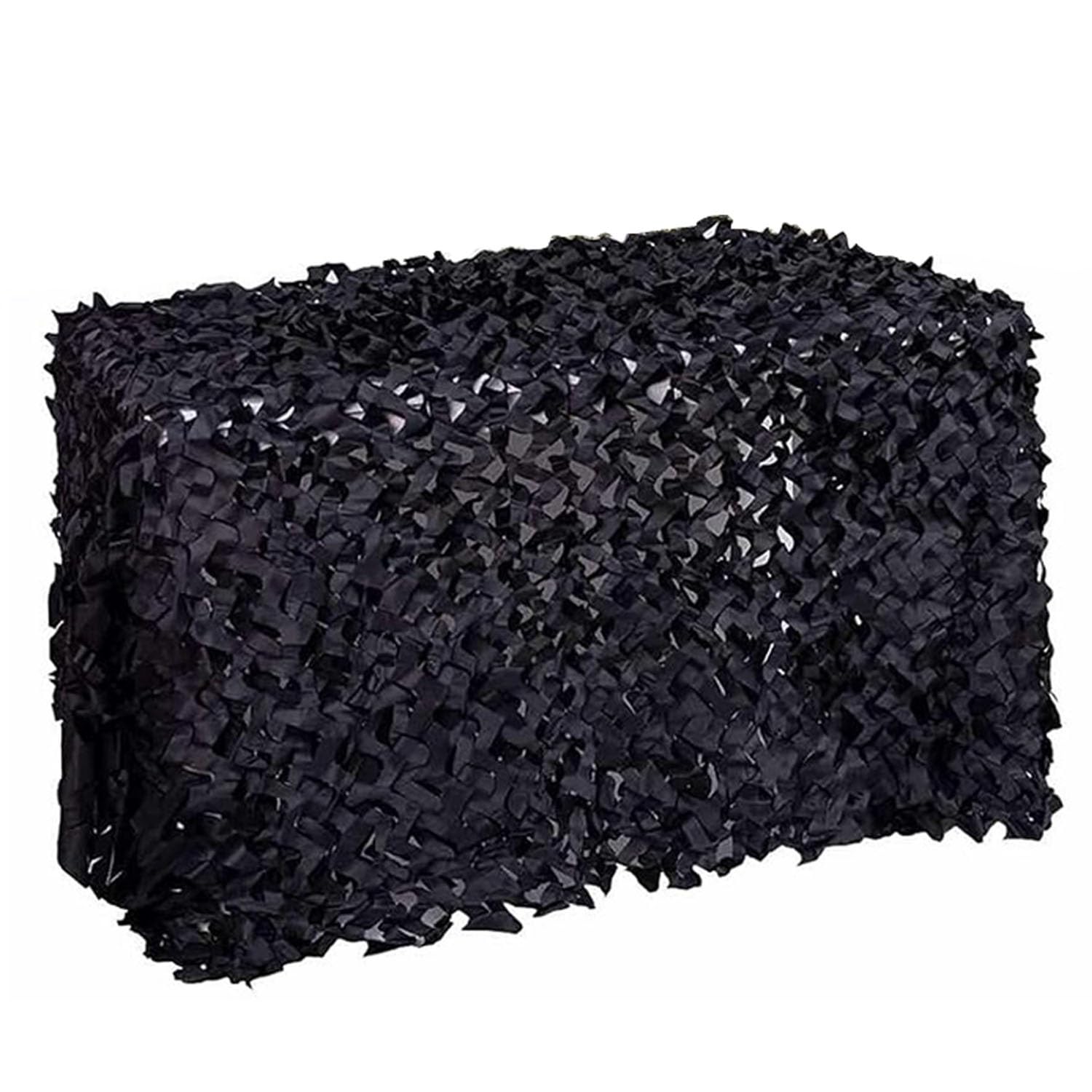 One Color Reinforced Camouflage Netting Black Camo Nets 1M 2M 300Cm 4M 5M 6M 7M 8M 9M 10M 15M Mesh For Hunting Den Pigeon (Size : 2X8m)