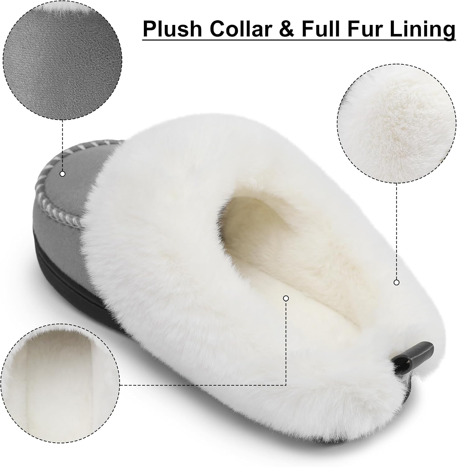 shoeslocker Womens House Slippers Thicken Fuzzy Bedroom Shoes Warm Memory Foam Non Slip mothers day gifts