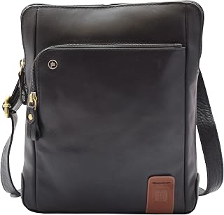 DR358 - Bolsa organizadora de piel para hombre, color negro, Black, Medium