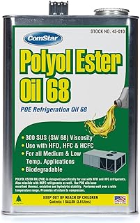 ComStar Polyol Ester Oil 68/300 SUS (POE), High-Performance Refrigeration Oil for HFC & HCFC, Reduced Energy Consumption, Exceptional Thermal Stability, 1 Gallon (45-010)