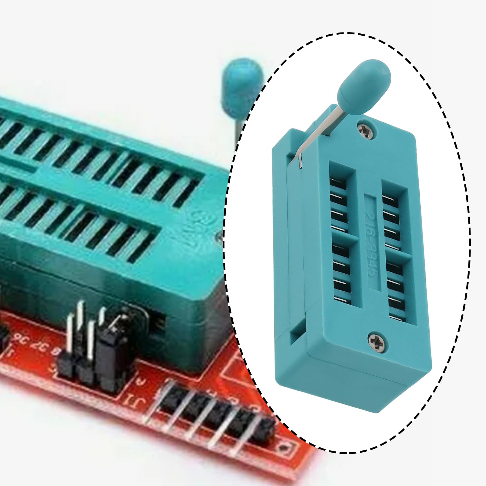 Lot de 2 douilles ZIF à 16 broches pour microcontrôleur, platines d'expérience, circuits imprimés